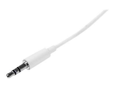 StarTech.com 3m White Slim 3.5mm Stereo Audio Cable - 3.5mm Audio Aux Stereo - Male to Male Headphone Cable - 2x 3.5mm Mini Jack (M) White (MU3MMMSWH) - Audio cable - mini-phone stereo 3.5 mm male to mini-phone stereo 3.5 mm male - 3 m - white - for P/N: PEXSOUND7CH