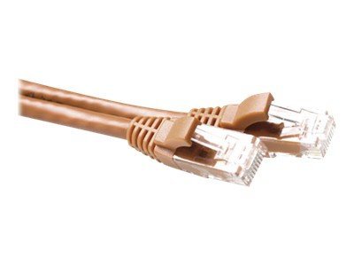 ACT - Patch cable - RJ-45 (M) - RJ-45 (M) - 50 cm - UTP - CAT 6a - snagless - brown, RAL 8023