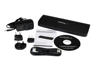 StarTech.com USB 3.0 Docking Station with HDMI and DVI/VGA - Dual Monitor - Universal Laptop Dock - Mac and Windows Compatible (USB3SDOCKHDV) - Docking station - USB - VGA, HDMI - 10Mb LAN - for P/N: ARMBARDUO, ARMBARDUOV, ARMDUAL, ARMDUAL30, ARMDUALV, ARMSLIMDUO