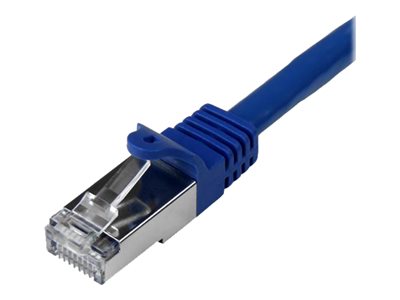 StarTech.com 50cm CAT6 Ethernet Cable, 10 Gigabit Shielded Snagless RJ45 100W PoE Patch Cord, CAT 6 10GbE SFTP Network Cable w/Strain Relief, Blue, Fluke Tested/Wiring is UL Certified/TIA - Category 6 - 26AWG (N6SPAT50CMBL) - Patch cable - RJ-45 (M) to RJ-45 (M) - 50 cm - SFTP - CAT 6 - molded, snagless - blue