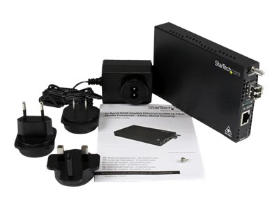 StarTech.com Multimode (MM) LC Fiber Media Converter with SFP - OAM Management - 802.3ah Compliant - Gigabit Ethernet - 550m - 850nm (ET91000LCOAM) - Fibre media converter - 1GbE - 1000Base-LX, 1000Base-SX, 1000Base-TX, 1000Base-T - RJ-45 / LC multi-mode - up to 550 m - 850 nm - for P/N: SVA12M2NEUA, SVA12M5NA