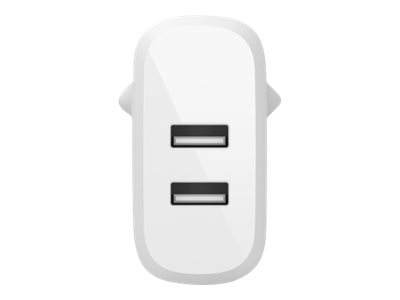 Belkin BoostCharge - Power adapter - 24 Watt - 2 output connectors (USB) - white