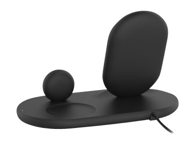 Belkin BoostCharge - Wireless charging stand - 7.5 Watt - black - for Apple AirPods, AirPods Pro, iPhone 11, 12, 7, 8, SE, X, XR, XS, XS Max, Watch