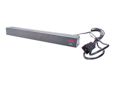 APC Basic Rack-Mount PDU - Power distribution strip (rack-mountable) - AC 208/230 V - input: IEC 60320 C20 - output connectors: 12 - 1U - 19\" - 2.5 m cord - black