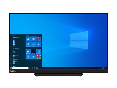 Lenovo ThinkVision T24t-20 - LED monitor - 24\" (23.8\" viewable) - touchscreen - 1920 x 1080 Full HD (1080p) @ 60 Hz - IPS - 300 cd/m² - 1000:1 - 4 ms - HDMI, DisplayPort, USB-C - raven black - Campus