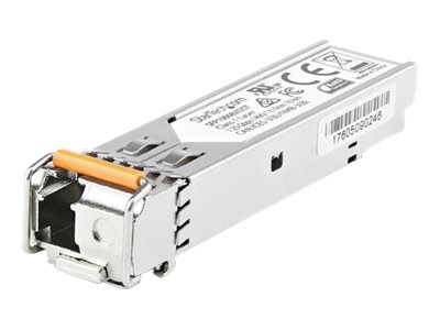 StarTech.com Dell EMC SFP-1G-BX40-D Compatible SFP Module, 1000BASE-BX-D, 1 Gigabit Ethernet Bi-Directional (BiDi) Fiber Single Strand SFP, LC 40km, Mini GBIC Transceiver SFP, Downstream - Lifetime Warranty (SFP1GBX40DES) - SFP (mini-GBIC) transceiver module (equivalent to: Dell EMC SFP-1G-BX40-D) - GigE - 1000Base-BX40-D - LC single-mode - up to 40 km - 1490 (TX) / 1310 (RX) nm