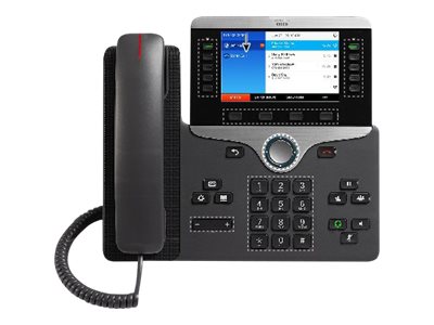 Cisco IP Phone 8851 - VoIP phone - SIP, RTCP, RTP, SRTP, SDP - 5 lines - charcoal - remanufactured