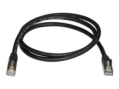 StarTech.com 7m CAT6A Ethernet Cable, 10 Gigabit Shielded Snagless RJ45 100W PoE Patch Cord, CAT 6A 10GbE STP Network Cable w/Strain Relief, Black, Fluke Tested/UL Certified Wiring/TIA - Category 6A - 26AWG (6ASPAT7MBK) - Patch cable - RJ-45 (M) to RJ-45 (M) - 7 m - STP - CAT 6a - molded, snagless - black