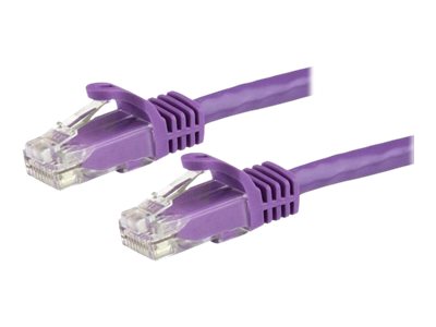 StarTech.com 3m CAT6 Ethernet Cable, 10 Gigabit Snagless RJ45 650MHz 100W PoE Patch Cord, CAT 6 10GbE UTP Network Cable w/Strain Relief, Purple, Fluke Tested/Wiring is UL Certified/TIA - Category 6 - 24AWG (N6PATC3MPL) - Network cable - RJ-45 (M) to RJ-45 (M) - 3 m - UTP - CAT 6 - snagless, stranded - purple