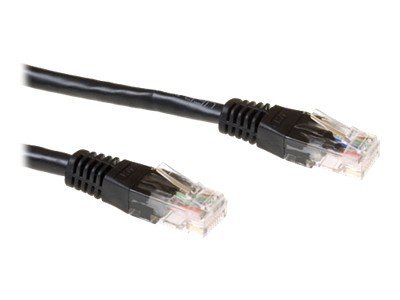 Zwarte 0.5 meter U/UTP CAT6A patchkabelsnagless met RJ45 connectoren - PolyBag