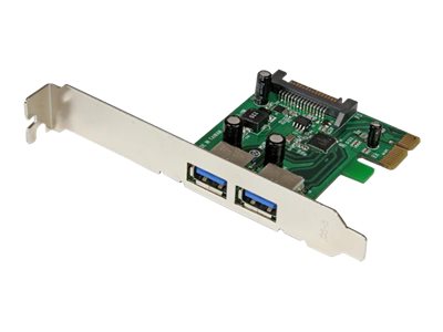 StarTech.com 2 Port PCI Express (PCIe) SuperSpeed USB 3.0 Card Adapter with UASP - SATA Power - Dual Port USB 3 PCIe Controller (PEXUSB3S24) - USB adapter - PCIe - USB 3.0 x 2 - for P/N: CFASTRWU3, ST3300GU3B, ST4300U3C1, ST4300U3C1B, ST7300U3M, ST7300USBME, USB3S2ESATA3