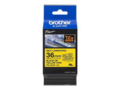 Brother TZe-SL661 - Self-adhesive - black on yellow - Roll (3.6 cm x 8 m) 1 cassette(s) laminated tape - for P-Touch PT-D800W, PT-P900W, PT-P950NW