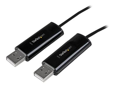 StarTech.com 2 Port USB Keyboard Mouse Switch Cable w/ File Transfer for PC and Mac® - USB File Transfer Cable - Dual Port USB KM Switch (SVKMS2) - Direct connect adapter - USB 2.0 - USB 2.0 - black
