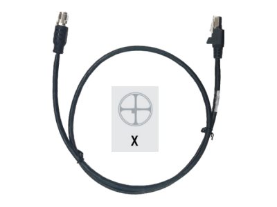 CABLE ETHERNET 1M X-CODED M12 TO RJ45