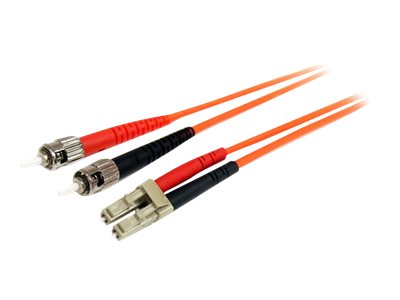 StarTech.com 2m Fiber Optic Cable - Multimode Duplex 62.5/125 - LSZH - LC/ST - OM1 - LC to ST Fiber Patch Cable (FIBLCST2) - Network cable - LC multi-mode (M) to ST multi-mode (M) - 2 m - fibre optic - duplex - 62.5 / 125 micron