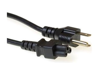 ACT Netsnoer USA connector - C5 zwart 18 m
