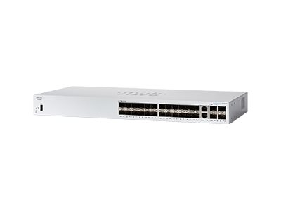 Cisco Business 350 Series CBS350-24S-4G - Switch - L3 - Managed - 24 x Gigabit SFP + 2 x combo Gigabit Ethernet/Gigabit SFP + 2 x Gigabit SFP (uplink) - rack-mountable - remanufactured