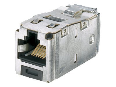 Panduit MINI-COM TX6 Plus - Modular insert - CAT 6 - STP - black - 1 port
