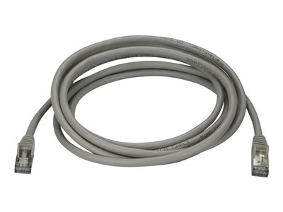 StarTech.com 3m CAT6A Ethernet Cable, 10 Gigabit Shielded Snagless RJ45 100W PoE Patch Cord, CAT 6A 10GbE STP Network Cable w/Strain Relief, Grey, Fluke Tested/UL Certified Wiring/TIA - Category 6A - 26AWG (6ASPAT3MGR) - Patch cable - RJ-45 (M) to RJ-45 (M) - 3 m - STP - CAT 6a - snagless - grey