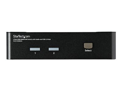 StarTech.com 2 Port USB HDMI KVM Switch with Audio and USB 2.0 Hub - 1080p (1920 x 1200), Hotkey Support - Dual Port Keyboard Video Monitor Switch (SV231HDMIUA) - KVM / audio / USB switch - 2 x KVM / audio / USB - 1 local user - desktop - for P/N: IM12D1500P, SVA12M2NEUA, SVA12M5NA