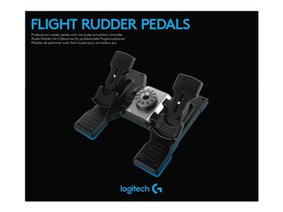Logitech Flight Rudder Pedals - Pedals - wired - for PC