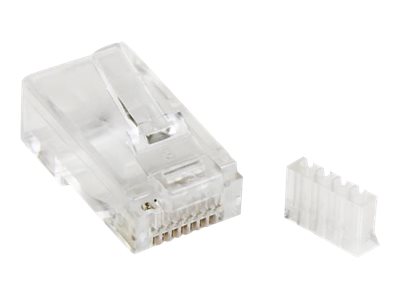 StarTech.com Cat 6 RJ45 Modular Plug for Solid Wire - 50 Pack (CRJ45C6SOL50) - Network connector - RJ-45 (M) - CAT 6 - clear (pack of 50) - for P/N: WIRC6CMPBLU