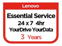 Lenovo Essential Service + YourDrive YourData - Extended service agreement - parts and labour (for servers) - 3 years - on-site - 24x7 - response time: 4 h - for ThinkSystem SR650 7X06