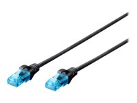 Digitus CAT5e U-UTP patch cableDigitus CAT5e U-UTP patch cable PVC AWG 26/7 length 0.5m black