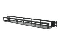 Cable Management Tray 1U black - for 19in Racks