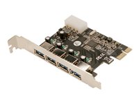 LogiLink USB 3.0 4-Port PCI Express Card - USB-adapter