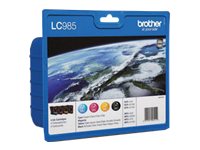 LC985VALBPRF Black, Cyan, Magenta and Yellow Ink Cartridges Multipack with RF Security Tag. The black cartridge prints 300 pages, the colour cartridges print 260 pages each. (Order Multiples of 4)