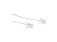 MOD KAB RJ12-RJ12 WIT  1.00M. 1 stk