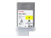 Canon PFI-102 Y - 130 ml - yellow - original - ink tank - for imagePROGRAF iPF510, iPF610, iPF650, iPF655, iPF720, iPF750, iPF755, iPF760, iPF765