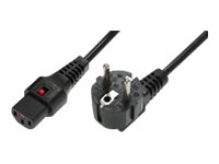 Netsnoer CEE 7/7 male C13 IEC Lock 1 m