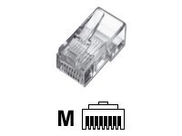 MODULAR PLUG FOR ROUND CABLE 8P8C CAT