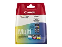 Canon CLI-526 C/M/Y Multi pack - 3-pack - yellow, cyan, magenta - original - ink tank - for PIXMA iP4950, iX6550, MG5250, MG5350, MG6150, MG6250, MG8150, MG8250, MX715, MX885, MX895
