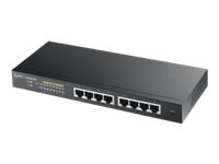 Zyxel GS1900-8HP - Switch - smart - 8 x 10/100/1000 (PoE+) - desktop, wall-mountable - PoE+ (70 W)