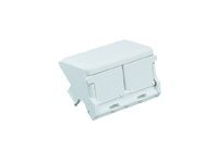Panduit MINI-COM - Faceplate - arctic white - 2 ports