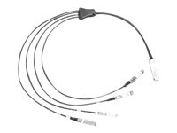 Cisco - 40GBase-CR4 direct attach cable - QSFP+ (M) to SFP+ (M) - 2 m - SFF-8431/SFF-8436/SFF-8461 - passive - brown - remanufactured - for P/N: FPR4225-ASA-K9, HCI-FI-6454, N9K-C9348-FX3-B24C, NC57C3-MOD-P-SYS, NC57C3-MODS-P-SYS