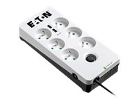 Eaton Protection Box - Surge protector - AC 220-250 V - 2500 Watt - output connectors: 6 - white