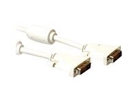 DVI-kabel - dubbele verbinding - DVI-D (M) naar DVI-D (M) - 2 m - duimschroeven, ondersteunt 2560 x 1600 - ivoor, lichtgrijs