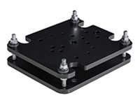 B-TECH System X BT8380-AFB - Mounting component (bolt-down floor base) - with level adjustment - heavy duty steel - black