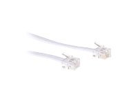 MOD KAB RJ12-RJ12 WIT  5.00M. 1 stk