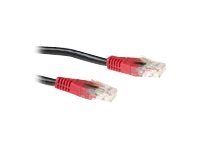 ACT CAT6 U/UTP cross-over patchkabel zwart rode tules 2 m