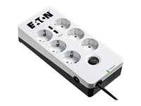 Eaton Protection Box 6 USB DIN - Surge protector - AC 220-250 V - 2500 Watt - output connectors: 6 - white