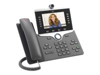 Cisco IP Phone 8865NR - IP video phone - with digital camera - SIP, SDP - 5 lines - charcoal - remanufactured - TAA Compliant