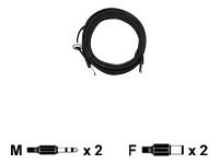 Axis Audio I/O Cable for AXIS P33 Series - Audio extension cable - mini-phone stereo 3.5 mm male to mini-phone stereo 3.5 mm female - for AXIS P3343, P3343-V, P3343-VE, P3344, P3344-V, P3344-VE