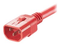 Panduit SmartZone G5 - Power cable - IEC 60320 C14 locking to power IEC 60320 C13 locking - AC 250 V - 10 A - 1.2 m - red - for P/N: P36G34M
