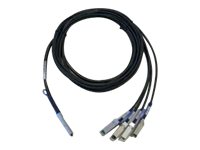 Cisco - Network cable - SFP+ to QSFP - 1 m - beige - remanufactured - for P/N: FPR4225-ASA-K9, HCI-FI-6454, N9K-C9348-FX3-B24C, NC57C3-MOD-P-SYS, NC57C3-MODS-P-SYS