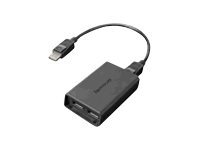 Lenovo - DisplayPort adapter - DisplayPort (M) to DisplayPort (F) - for ThinkCentre M75s Gen 2, M75t Gen 2, ThinkEdge SE30, SE50, ThinkStation P330 Gen 2, P350
